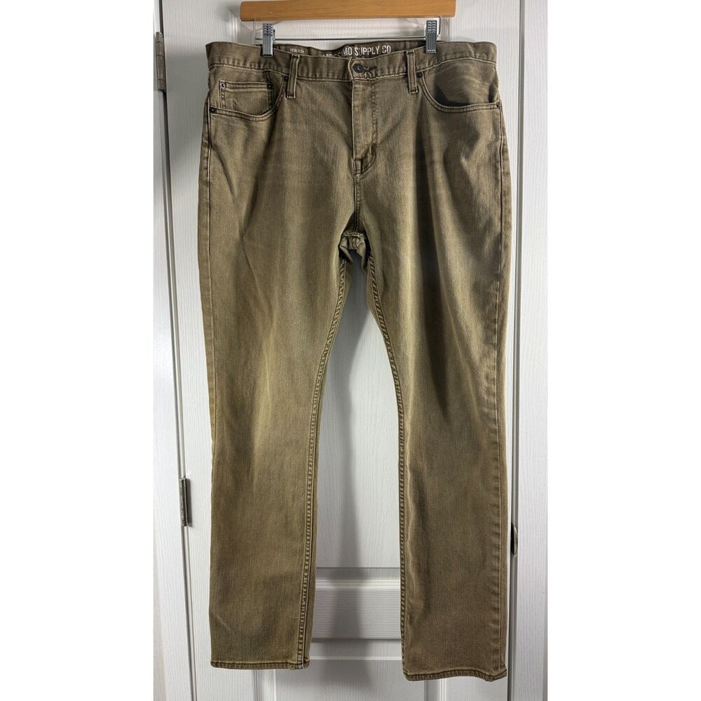 Mossimo Supply Co. Men's Total Flex Slim Jeans Brown Denim Size 38 x 32